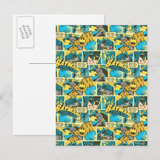 Batman Comic Capers Muster 2 Postkarte (Vorne/Hinten)