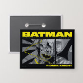 Batman-Comic-Dreipanel-Grafik Button (Vorderseite/Rückseite)