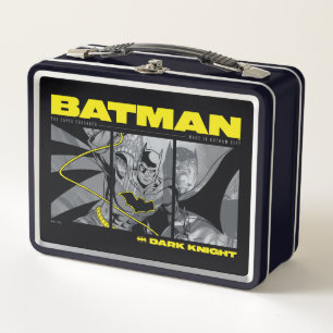 Batman-Comic-Dreipanel-Grafik Metall Brotdose