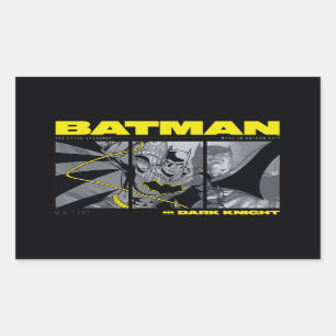 Batman-Comic-Dreiteiler-Grafik Rechteckiger Aufkleber