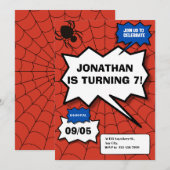 Batman Comic Kindergeburtstag Einladung (Vorne/Hinten)