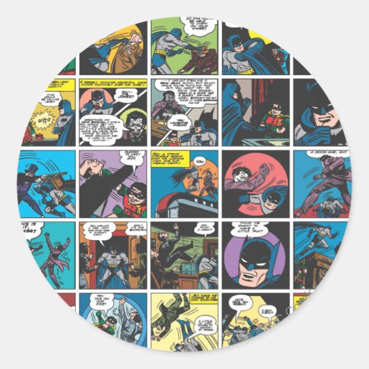 Batman-Comic-Panel 5x5 Runder Aufkleber (Vorderseite)