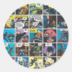 Batman-Comic-Panel 5x5 Runder Aufkleber