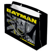 Batman-Comic-Tri-Panel-Grafik Große Geschenktüte (Rückseite Schrägansicht)