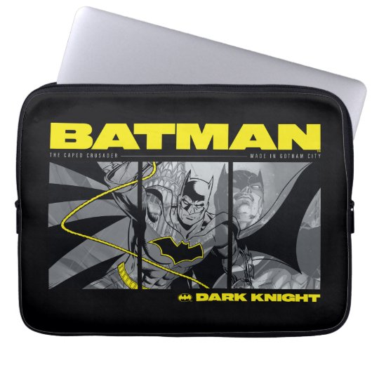 Batman-Comic-Tri-Panel-Grafik Laptopschutzhülle (Vorderseite)