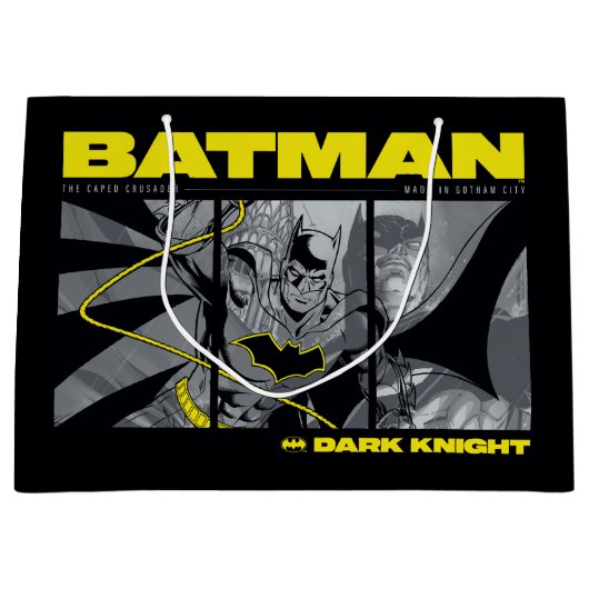 Batman Comic Tri-Panel Graphic Große Geschenktüte (Vorderseite)