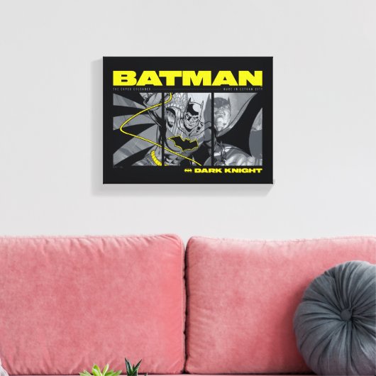 Batman Comic Tri-Panel Graphic Leinwanddruck (Insitu (Wohnzimmer))