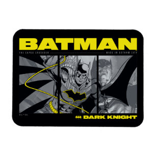 Batman Comic Tri-Panel Graphic Magnet