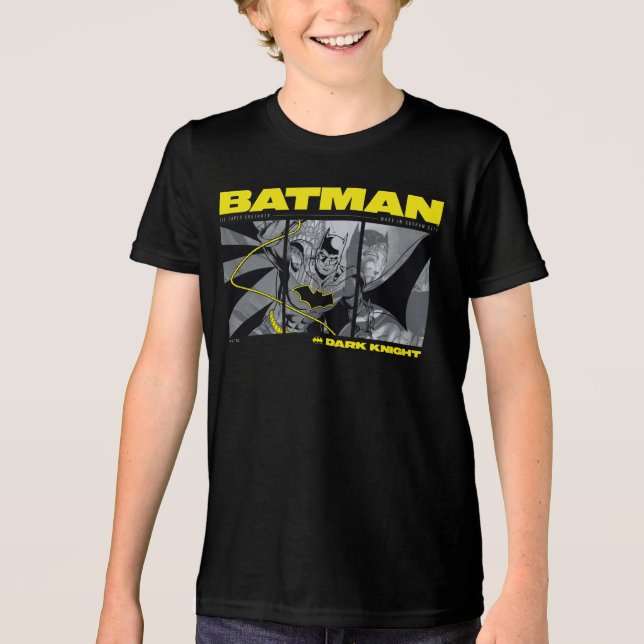 Batman Comic Tri-Panel Graphic Tri-Blend Shirt (Vorderseite)