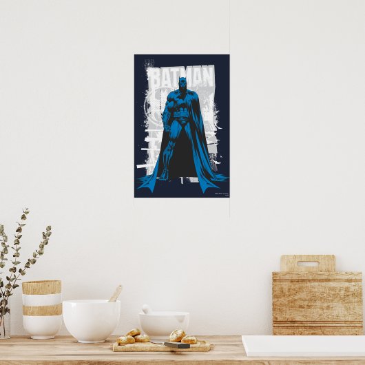 Batman Comic - Vintage Vollansicht Poster (Küche)