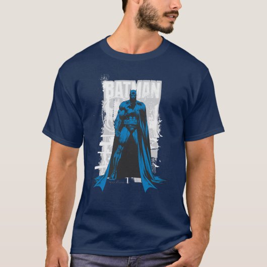 Batman Comic - Vintage Vollansicht T-Shirt (Vorderseite)