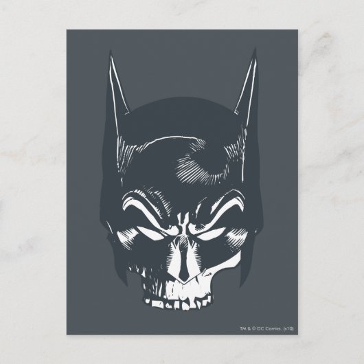 Batman Cowl/Skull-Symbol Postkarte (Vorderseite)