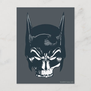 Batman Cowl/Skull-Symbol Postkarte