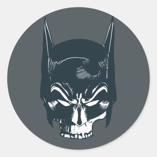 Batman Cowl/Skull-Symbol Runder Aufkleber (Vorderseite)