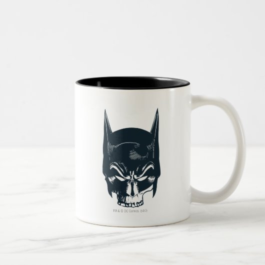 Batman Cowl/Skull-Symbol Zweifarbige Tasse (Rechts)
