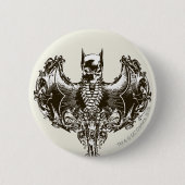 Batman Cowl und Skull Wappen Button (Vorderseite)