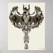 Batman Cowl und Skull Wappen Poster (Vorne)