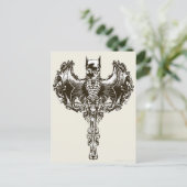 Batman Cowl und Skull Wappen Postkarte (Stehend Vorderseite)