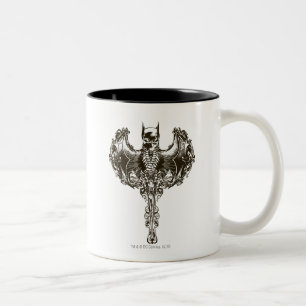 Batman Cowl und Skull Wappen Zweifarbige Tasse