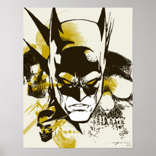 Batman Cowl und Skulls Poster