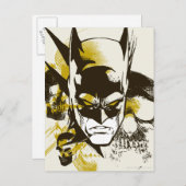 Batman Cowl und Skulls Postkarte (Vorne/Hinten)