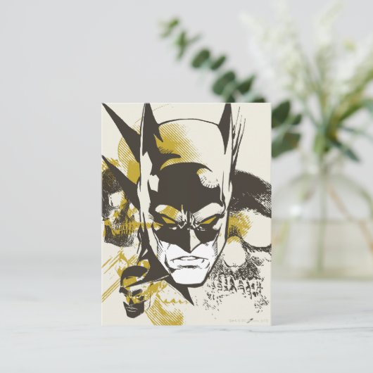 Batman Cowl und Skulls Postkarte (Stehend Vorderseite)