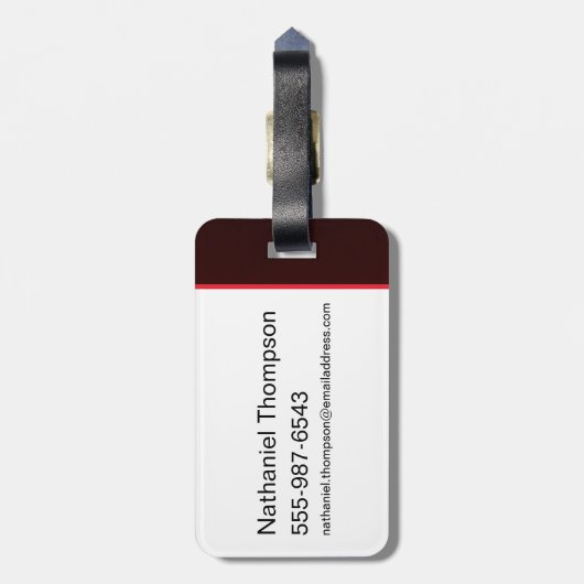 Batman Crimson Bat Signal Gepäckanhänger (Rückseite vertikal)