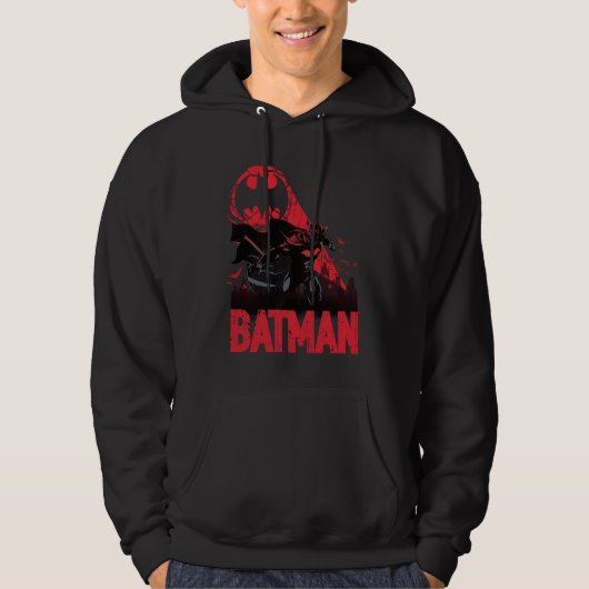 Batman Crimson Bat Signal Hoodie (Vorderseite)