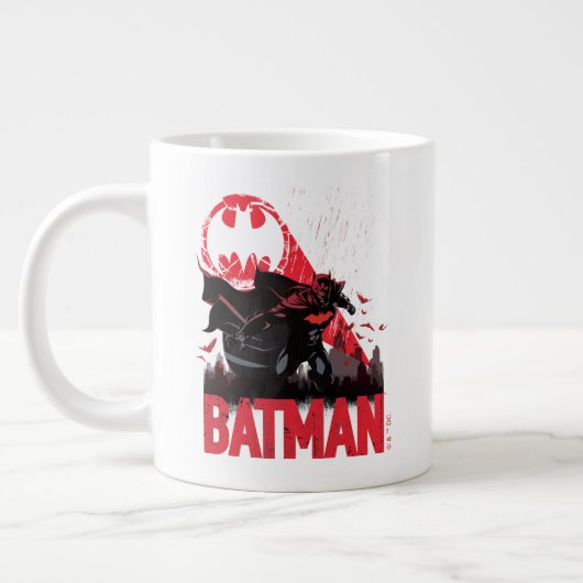 Batman Crimson Bat Signal Jumbo-Tasse (Links)