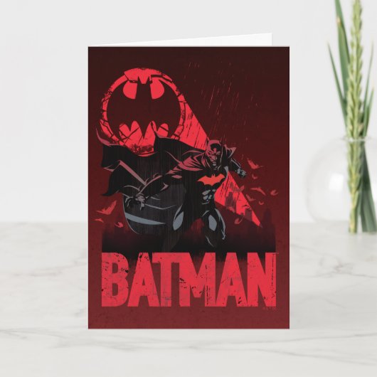 Batman Crimson Bat Signal Karte (Vorderseite)