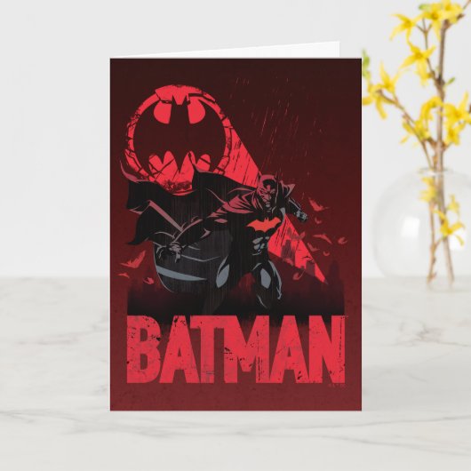 Batman Crimson Bat Signal Karte (Gelbe Blume)