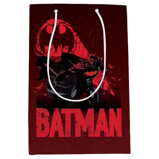 Batman Crimson Bat Signal Mittlere Geschenktüte (Vorderseite)