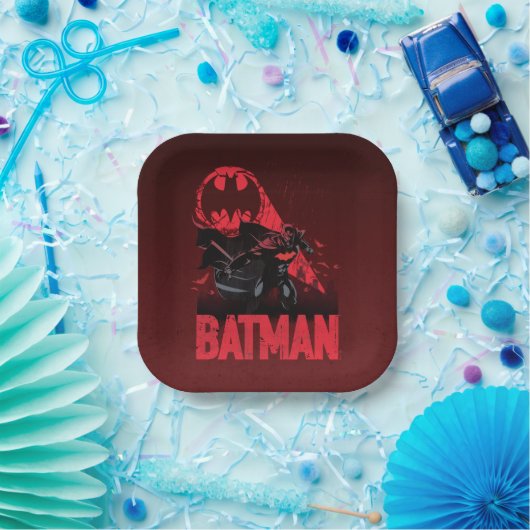 Batman Crimson Bat Signal Pappteller (Party)
