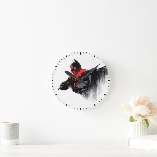 Batman Crimson Batarang Runde Wanduhr (Zuhause)