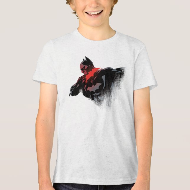 Batman Crimson Batarang Tri-Blend Shirt (Vorderseite)