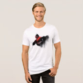 Batman Crimson Batarang Tri-Blend Shirt (Vorderseite voll)