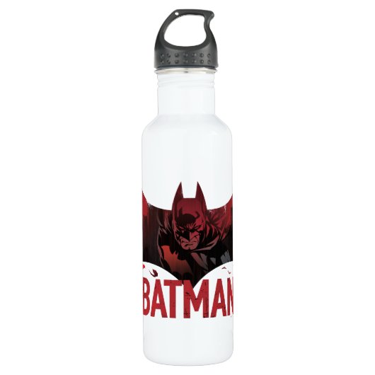 Batman Crimson Gotham Icon Edelstahlflasche (Vorderseite)