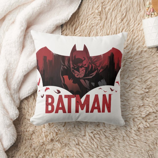 Batman Crimson Gotham Icon Kissen (Decke)
