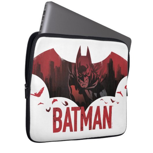 Batman Crimson Gotham Icon Laptopschutzhülle (Vorne Rechts)