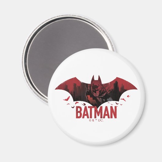 Batman Crimson Gotham Icon Magnet (Vorderseite/Rückseite)