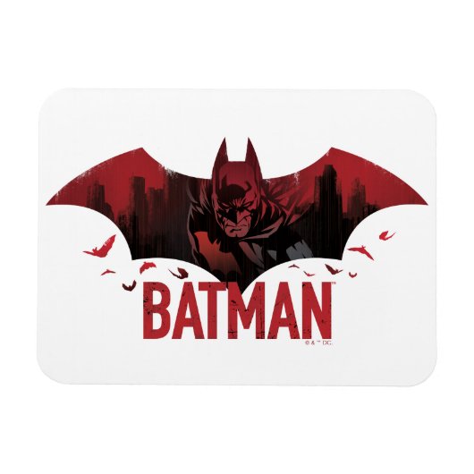 Batman Crimson Gotham Icon Magnet (Horizontal)