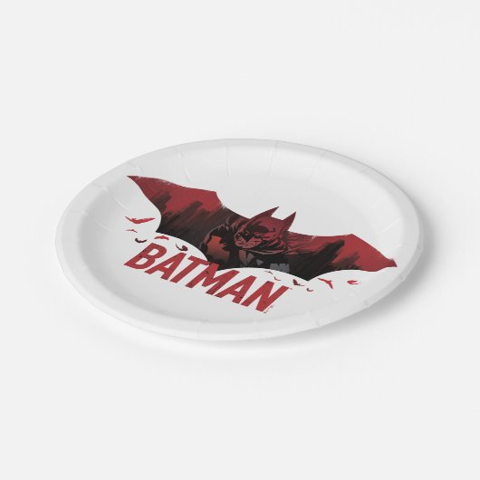 Batman Crimson Gotham Icon Pappteller (Schrägansicht)