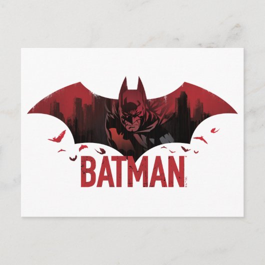 Batman Crimson Gotham Icon Postkarte (Vorderseite)
