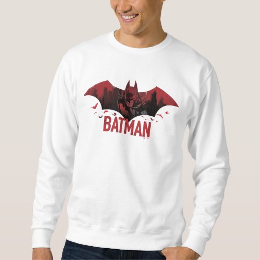 Batman Crimson Gotham Icon Sweatshirt (Vorderseite)