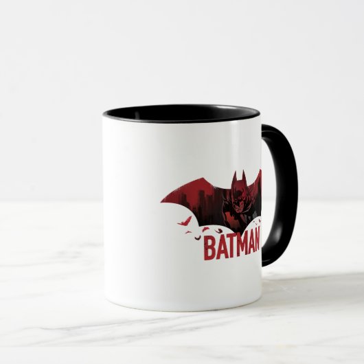 Batman Crimson Gotham Icon Tasse (VorderseiteRechts)