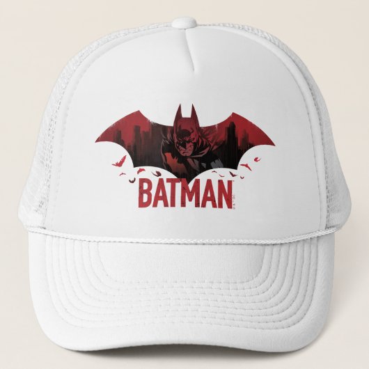 Batman Crimson Gotham Icon Truckerkappe (Vorderseite)