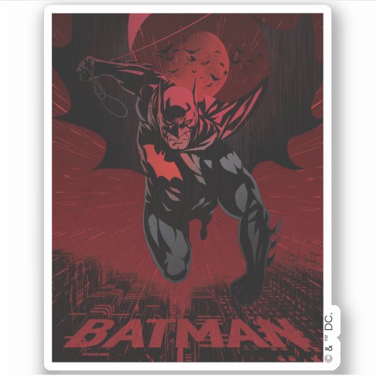 Batman Crimson Leap Aufkleber (Vorderseite)