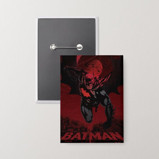 Batman Crimson Leap Button (Vorderseite/Rückseite)