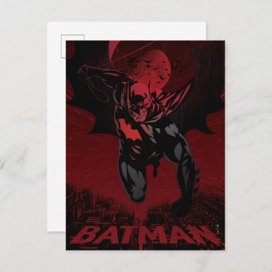 Batman Crimson Leap Postkarte (Vorne/Hinten)