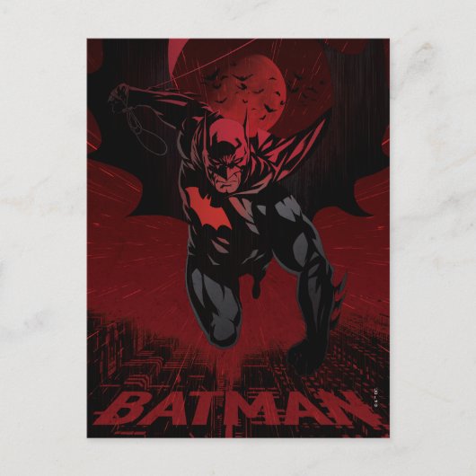 Batman Crimson Leap Postkarte (Vorderseite)